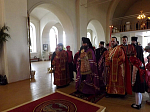 В день 70-летия Великой Победы в Верхнем Мамоне епископ Андрей совершил заупокойную литию и возглавил Всенощное бдение