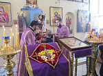 Епископ Андрей посетил заключенных ИК-8 и совершил литургию в Троицком храме