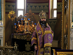 В Великий Четверток Преосвященнейший епископ Россошанский и Острогожский Андрей совершил Литургию в Ильинском кафедральном соборе