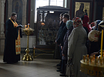Накануне Недели 2-й по Пасхе, праздника Антипасха, Преосвященнейший епископ Андрей молился за Всенощным бдением