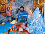 Митрополит Воронежский и Лискинский Сергий возглавил торжественное богослужение в храме в честь образа Богородицы "Всецарица"