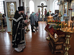 В Казанском храме совершили Утреню Субботы с чином погребения Плащаницы