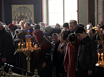В Неделю 3-ю Великого поста, Преосвященнейший епископ Андрей совершил Божественную литургию свт. Василию Великого