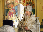 Глава Воронежской митрополии возглавил служение Божественной литургии в храме во имя святого пророка Божия Самуила