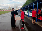 Футбольный клуб «Спартак» перед началом региональных спортивных соревнований попросил благословения Божия