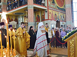 В Неделю 7-ю по Пятидесятнице в Ильинском кафедральном соборе Россоши богослужение проходило особо торжественно