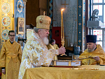 Митрополит Воронежский и Лискинский Сергий возглавил воскресное богослужение в Благовещенском кафедральном соборе