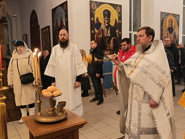 В Покровском храме села Шапошниковка состоялось Рождественское праздничное богослужение 