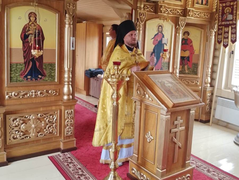 Благочинный совершил первое богослужение в храме вмч. Георгия Победоносца села Пасеково в качестве настоятеля прихода