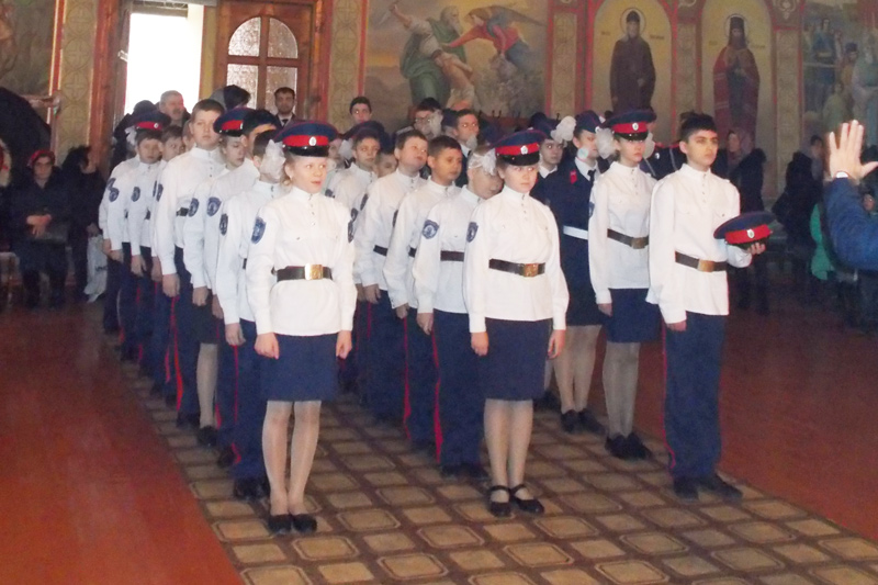 Присяга кадетов-казаков в Острогожске
