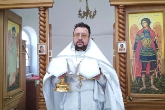 В Лазареву субботу в храме села Данцевка состоялась первая литургия нового настоятеля