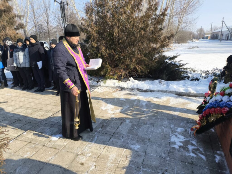 Лития на мемориале в совхозе «Победа»