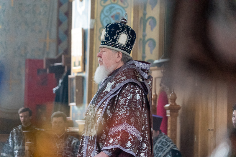 В Великую Среду Глава Воронежской митрополии совершил последнюю в нынешнем году Литургию Преждеосвященных Даров