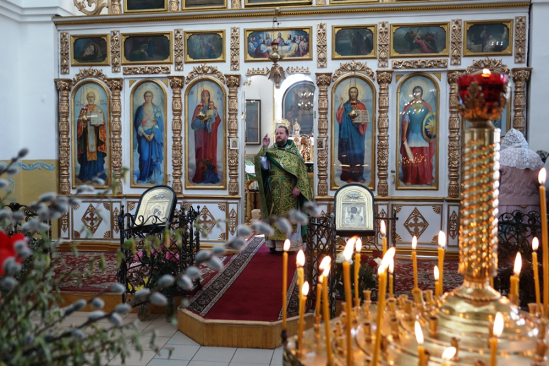 Вербное воскресенье в храме Иоанна Воина