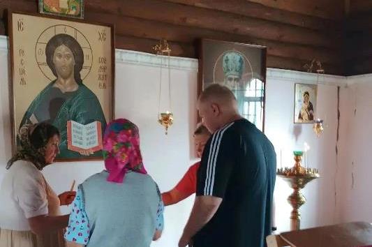 В день памяти равноапостольного князя Владимира и Дня Крещения Руси в часовне села Грань священнослужитель совершил молебен