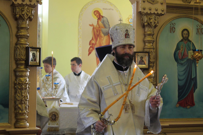 Архиерейское богослужение в Ольховатском благочинии