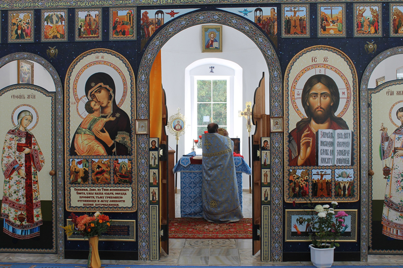 Богослужение в Успенском храме с. Зайцевка