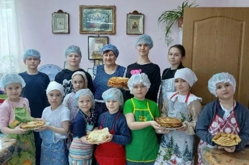 В Воскресной группе при храме Архистратига Божия Михаила села Воробьевка прошло занятие, посвященное Масленице и Сырной седмице