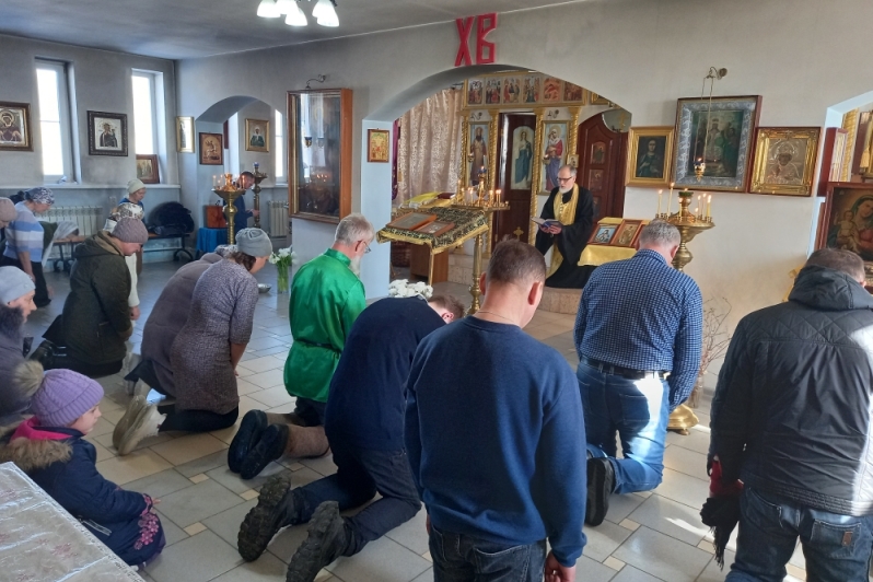 Прощеное воскресенье встретили в храме в честь иконы Божией Матери «Спорительница хлебов» села Галиевка 