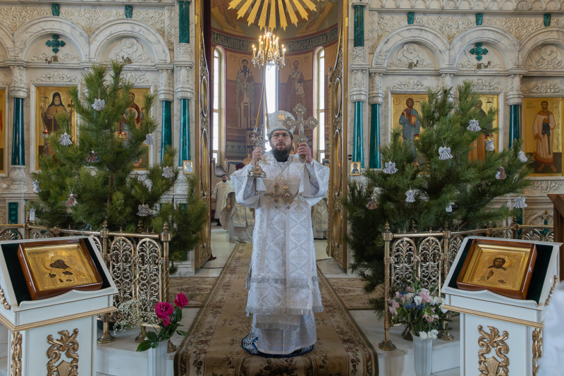 В Рождественский сочельник епископ Россошанский и Острогожский Дионисий возглавил богослужение в Свято-Ильинском кафедральном соборе города Россошь