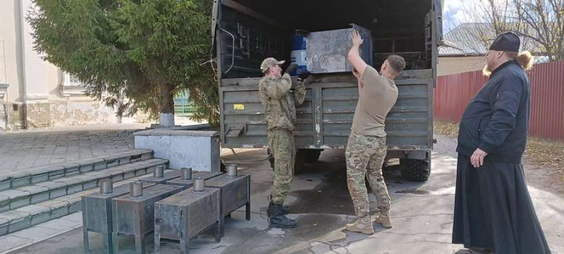 Военнослужащим, участвующим в  СВО, передали печки-«буржуйки».