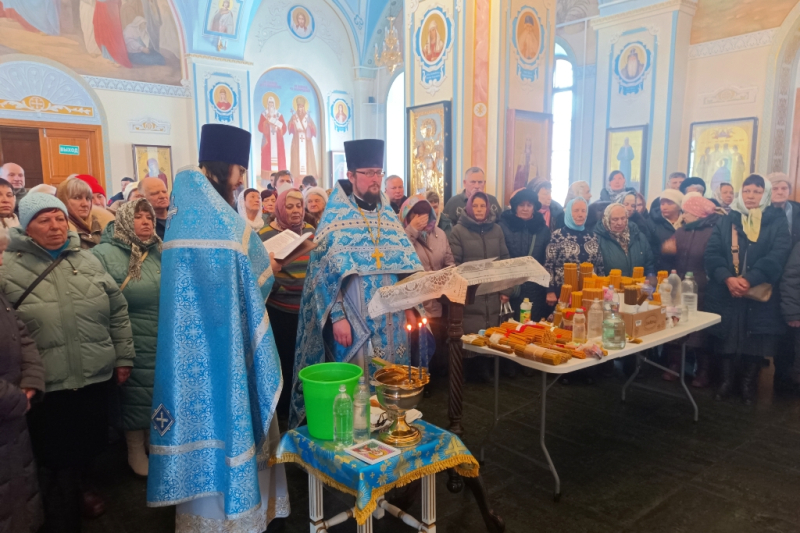 В праздник Сретения Господня в Свято-Тихоновском соборном храме города Острогожска состоялось торжественное богослужение