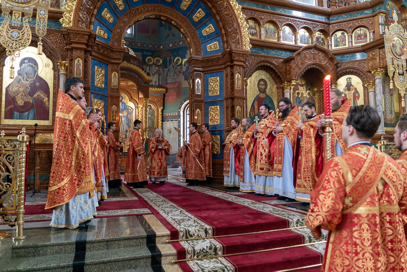 В Неделю 6-я по Пасхе, о слепом, в Благовещенском кафедральном соборе совершено Архиерейское богослужение