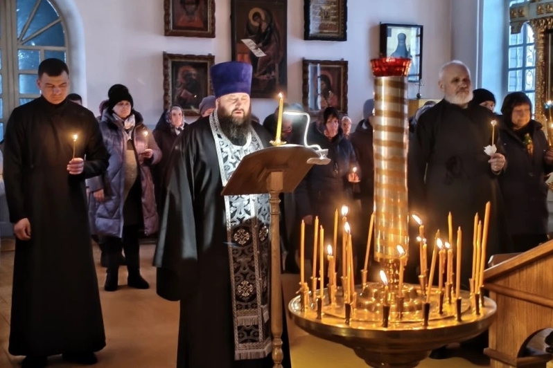 Последний день чтения канона преподобного Андрея Критского в Казанском храме поселка Каменка