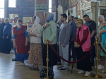 В Неделю 5-ю по Пасхе, о самаряныне, Правящий Архиерей возглавил воскресное богослужение в Свято-Ильинском кафедральном соборе города Россоши