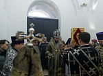 Архипастырь совершил Литургию Преждеосвященных Даров в храме святых мучениц Веры, Надежды, Любови и матери их Софии села Красноселовка Петропавловского района