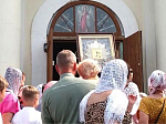 В Михайло‑Архангельском храме города Острогожска встретили казачий крестный ход с иконой Божией Матери «Избавительница от бед»