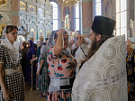 Накануне праздника Преображения Господня секретарь Россошанской епархии совершил всенощное бдение в Ильинском кафедральном соборе города Россоши