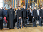 Торжественное соборное богослужение в праздник Собора Воронежских святых было совершено в Благовещенском кафедральном соборе города Воронежа