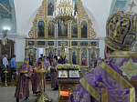 В субботу первой седмицы Великого поста епископ Россошанский и Острогожский Дионисий возглавил богослужение в храме святого мученика Иоанна Воина города Богучара