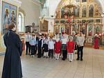 Воспитанники воскресной школы имени Серафима (Соболева), архиепископа Богучарского города Богучар отметили Пасху Христову