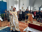 Священник совершил праздничное богослужение и чин Великого освящения воды