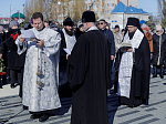 Архипастырь совершил заупокойное богослужение у мемориала военнослужащим, погибшим при исполнении воинского долга