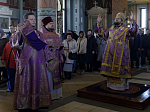 В Неделю 2-ю Великого поста Преосвященнейший епископ Дионисий совершил Литургию свт. Василия Великого в Свято-Ильинском кафедральном соборе города Россошь