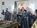 В среду 3-й седмицы Великого поста епископ Дионисий совершил Литургию Преждеосвященных Даров в храме иконы Божией Матери «Казанская» с. Новотолучеево