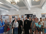 Клирики благочиния приняли участие в открытии выставки, посвященной святителю Тихону, Патриарху Московскому