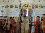 В преддверии престольного праздника Правящий Архиерей совершил всенощное бдение в Свято-Ильинском кафедральном соборе города Россоши
