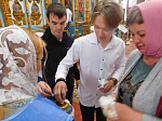Белый цветок в храмах с. Нижний Мамон
