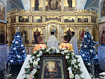 В праздник Рождества Христова в Тихоновском соборном храме города Острогожска совершили Божественную литургию