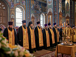 Епископ Россошанский и Острогожский Дионисий сослужил главе Воронежской митрополии за всенощным бдением в канун праздника Собора Воронежских святых