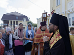 В день памяти сщмч. Евгения Попова епископ Дионисий совершил Божественную литургию в Преображенском храме села Заболотовка в месте служения святого