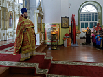 Правящий Архиерей возглавил служение Божественной литургии в храме святых апостолов Петра и Павла районного центра Репьевка