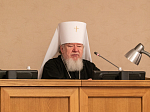 Митрополит Воронежский и Лискинский Сергий, Глава Воронежской митрополии, временно управляющий Россошанский епархией, возглавил работу ежегодного Епархиального собрания духовенства, монашествующих и мирян Россошанской епархии
