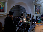 В среду первой седмицы Великого поста епископ Дионисий совершил повечерие с чтением Великого канона прп. Андрея Критского в Костомаровском Спасском монастыре