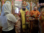 В понедельник Светлой седмицы епископ Дионисий совершил Литургию в храме Покрова Пресвятой Богородицы города Павловска