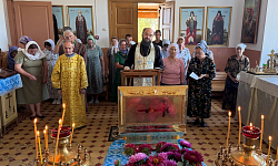 Встреча мощей священномученика Петра (Зверева), архиепископа Воронежского в монастырском благочинии